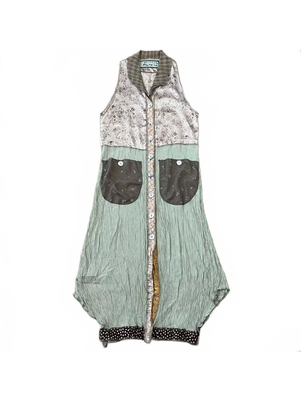 Nothing Matches Sleeveless Patchwork Dress Art To Wear Size Small